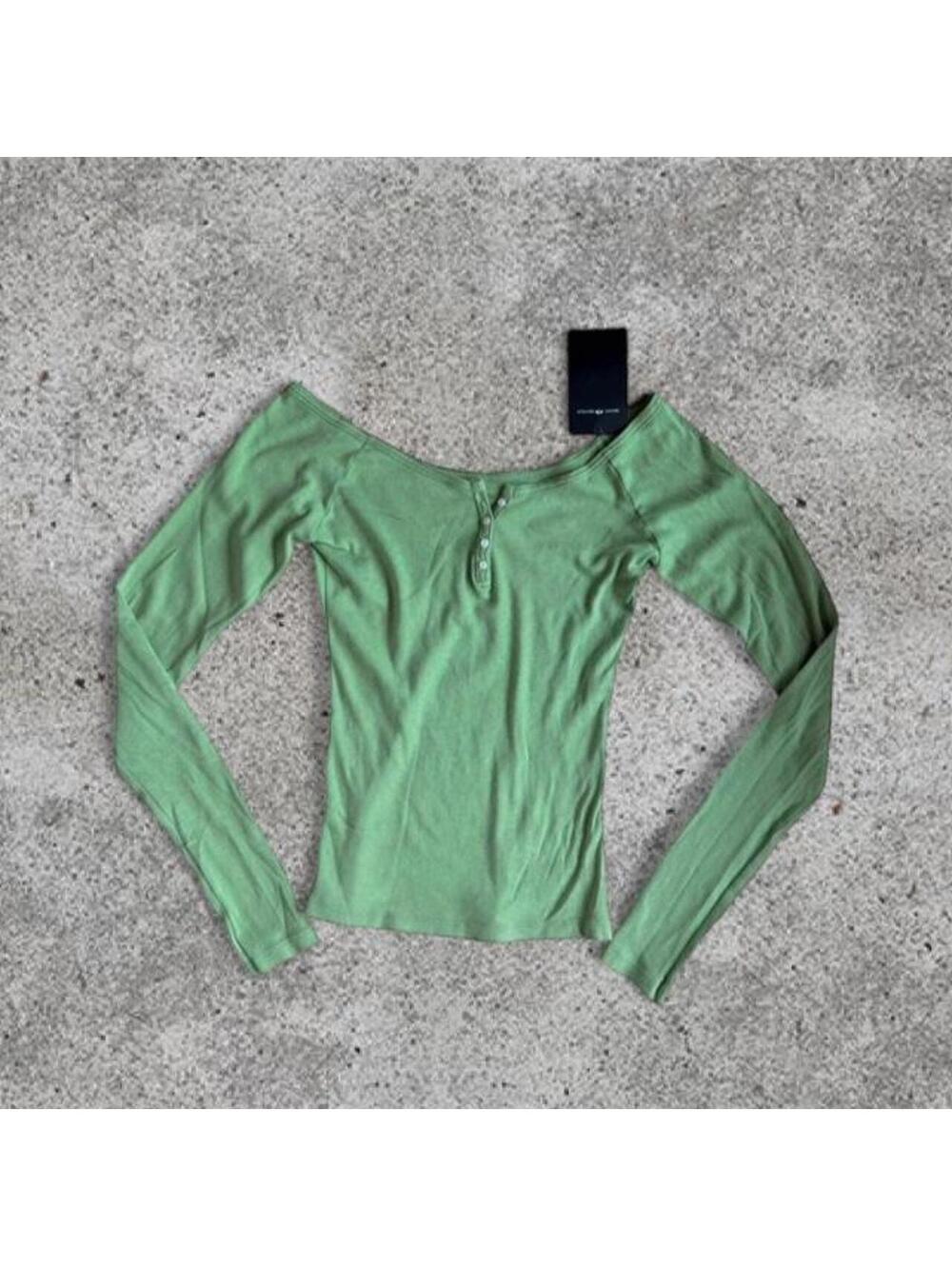 Brandy Melville matcha green zelly long sleeve top